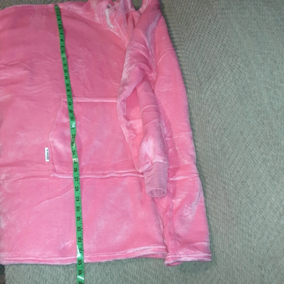 BLANKET HOODIES OVERSIZED WEARABLE FLEECE SWEATSHIRT HOODED COZY PULLOVER PINK - Picture 12 of 15